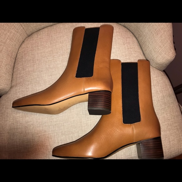 J. Crew Leather High-Shaft Stacked-Heel Boots II Size 7.5M || NWOT - Picture 5 of 8